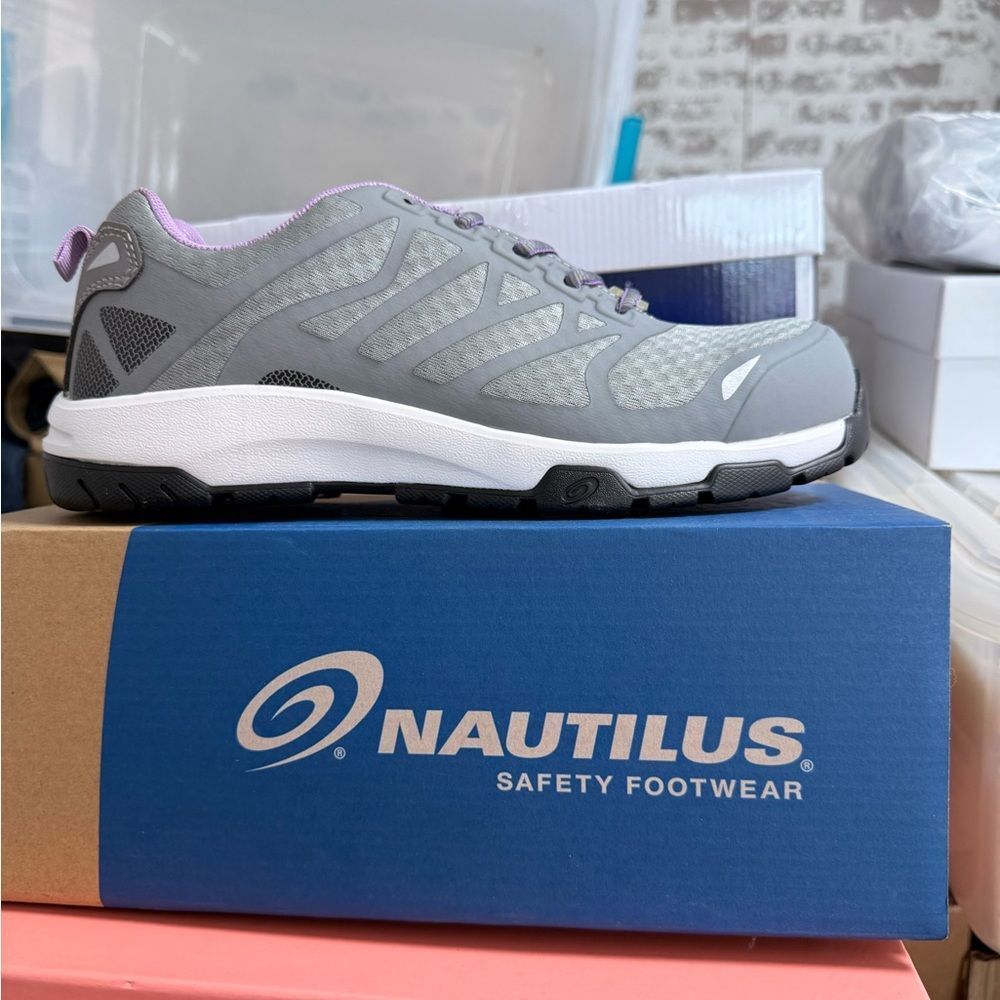 Nautilus Women's Gray and White Athletic Shoes